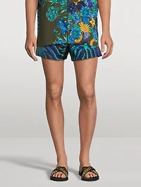 Logo Swim Shorts Zebra Print