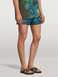 Logo Swim Shorts Zebra Print