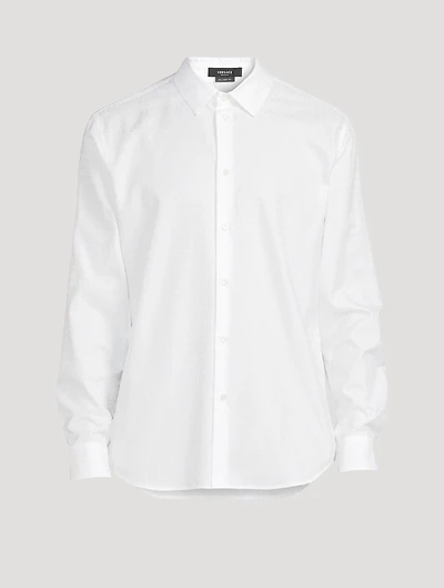 Cotton Shirt Tonal Logo Print