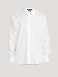 Cotton Shirt Tonal Logo Print