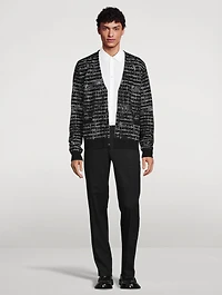 Cotton Shirt Tonal Logo Print