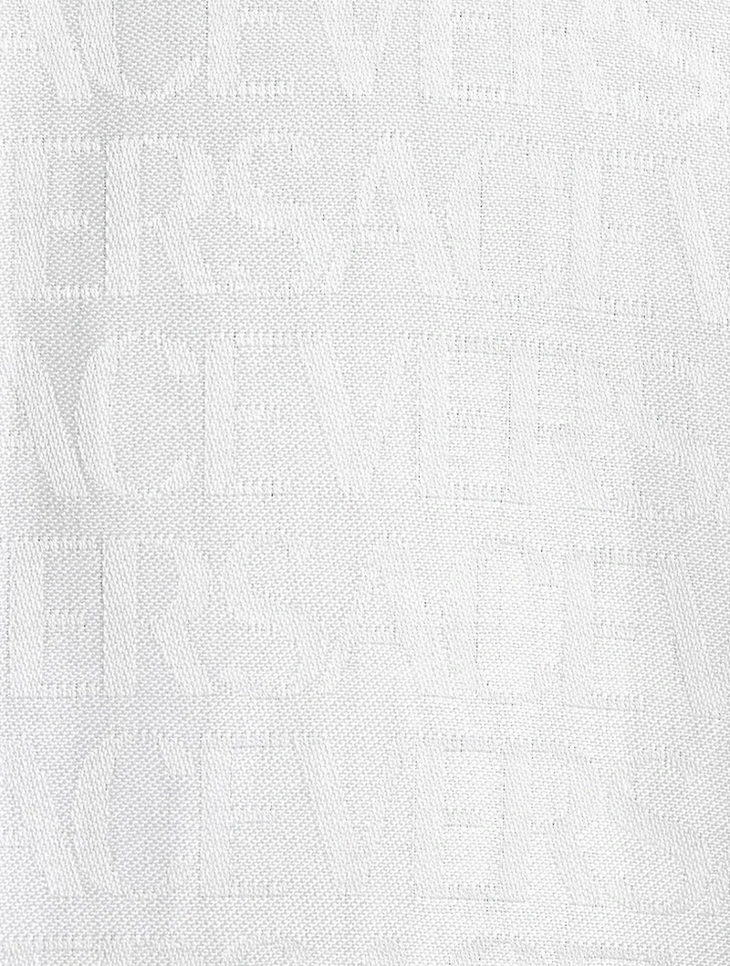 Cotton Shirt Tonal Logo Print