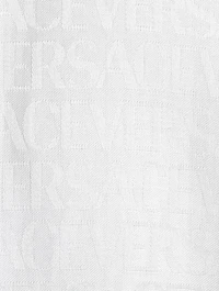 Cotton Shirt Tonal Logo Print