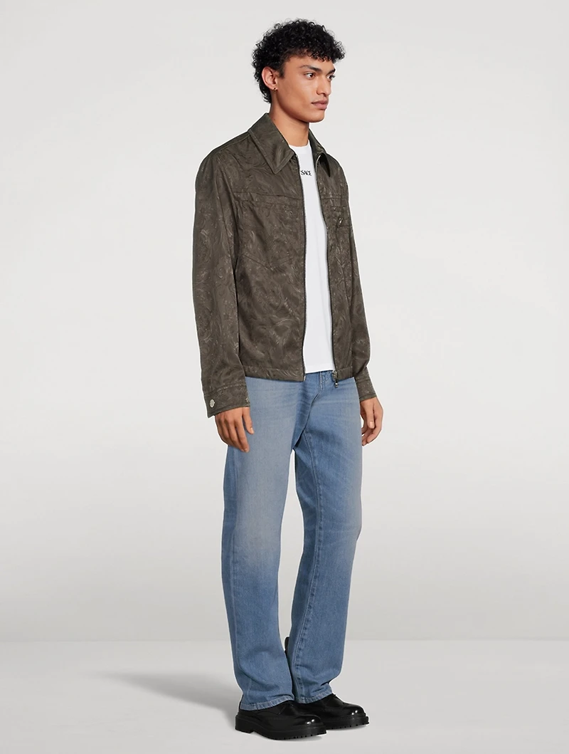 Barocco Silhouette Nylon Jacket