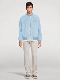 Seashell Baroque Logo Suede Jacket