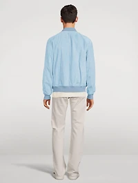 Seashell Baroque Logo Suede Jacket