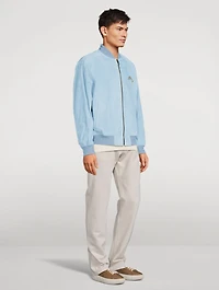 Seashell Baroque Logo Suede Jacket