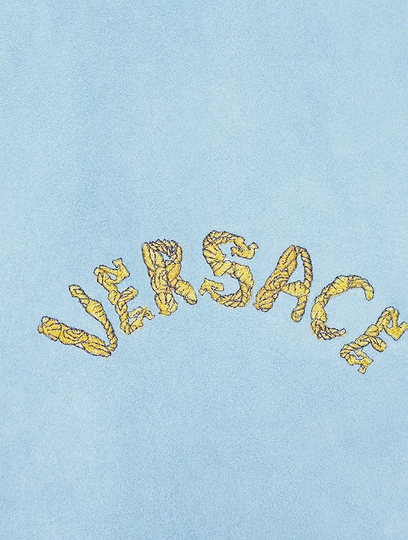 Seashell Baroque Logo Suede Jacket