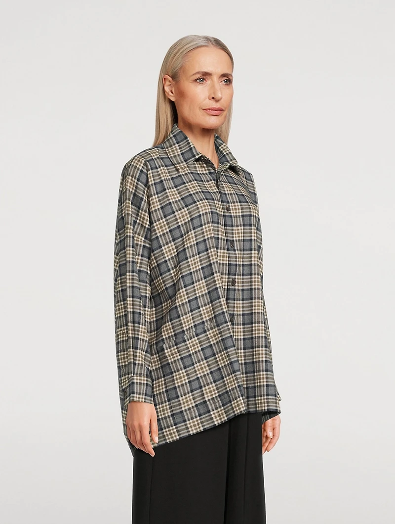 Cotton Shirt Check Print