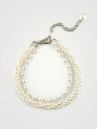 Triple Twisted Faux Pearl Necklace