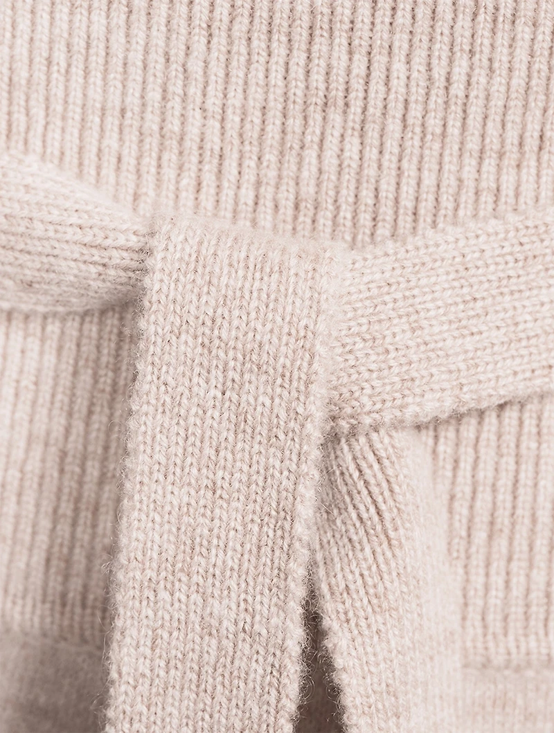 Cashmere High Waisted Midi Skirt