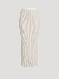 Cashmere Pleated Tube Skirt