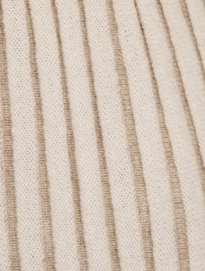 Cashmere Pleated Tube Skirt