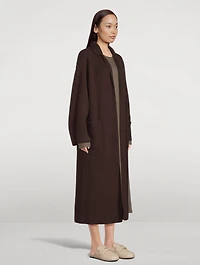Cashmere Ribbed Knit Coat