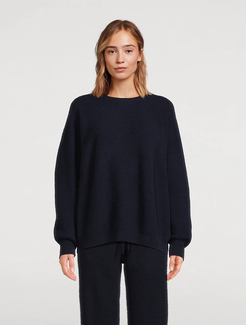 Cashmere Waffle Knit Sweater