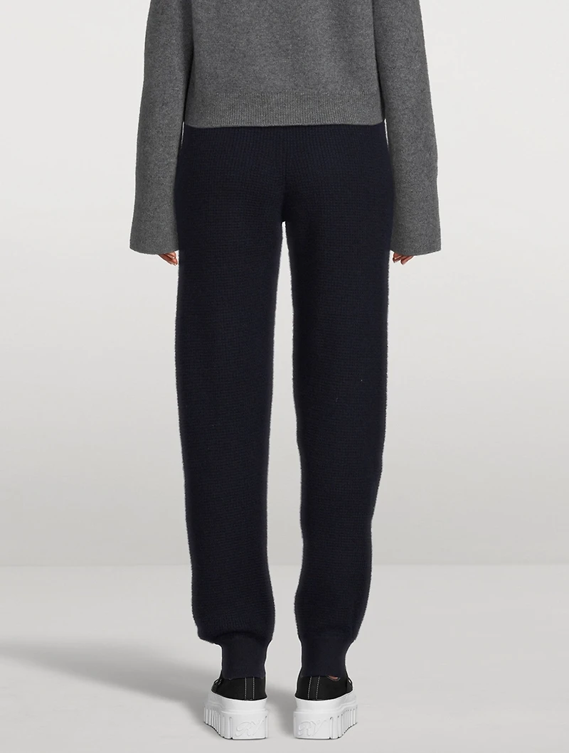 Cashmere Waffle Knit Jogger Pants