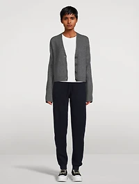 Cashmere Waffle Knit Jogger Pants