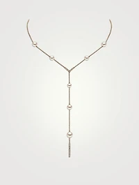 18K Gold Pearl And Diamond Necklace