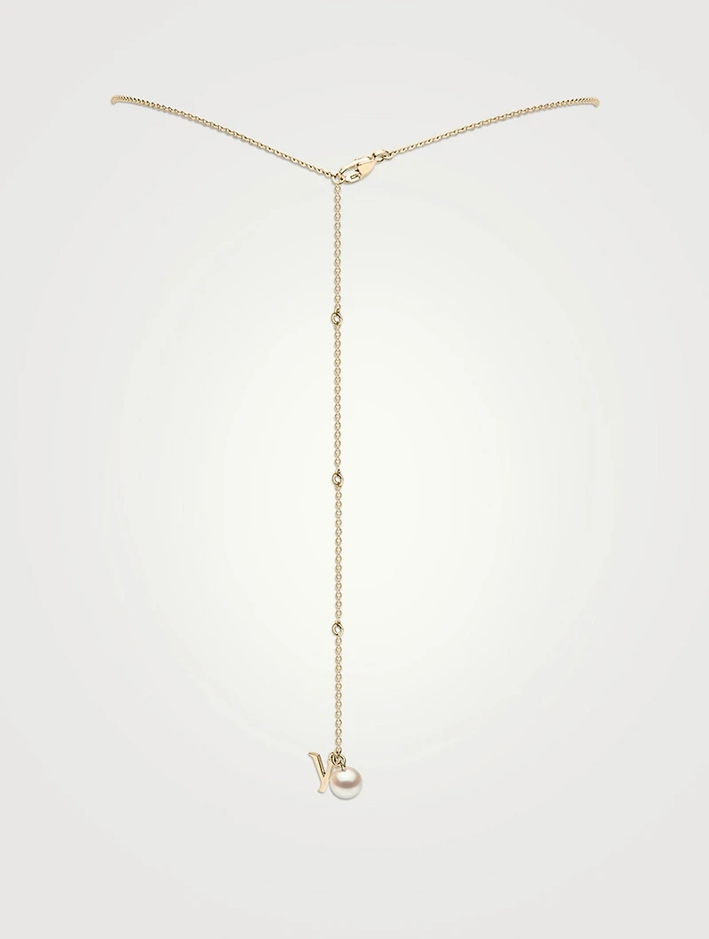 18K Gold Pearl And Diamond Necklace