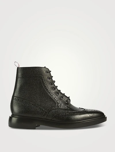 Pebble Grain Wingtip Boots