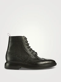 Pebble Grain Wingtip Boots