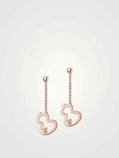 Petite Wulu 18K Rose Gold Earrings With Diamonds