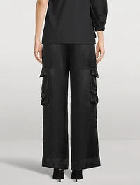 Anathilde Satin Cargo Pants