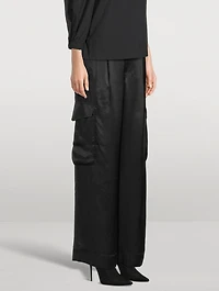 Anathilde Satin Cargo Pants
