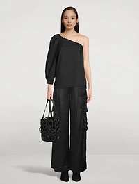 Anathilde Satin Cargo Pants