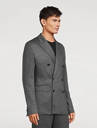 Wool-Blend Double-Breasted Jacket