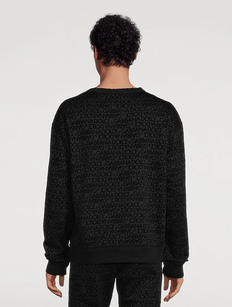 Flock Logo Crewneck Sweatshirt