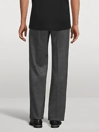 Wool-Blend Wide-Leg Pants