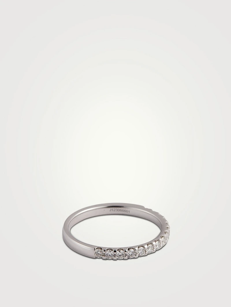 Odessa Platinum Half Round Diamond Ring