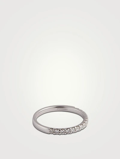 Odessa Platinum Half Round Diamond Ring