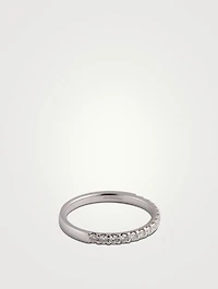 Odessa Platinum Half Round Diamond Ring