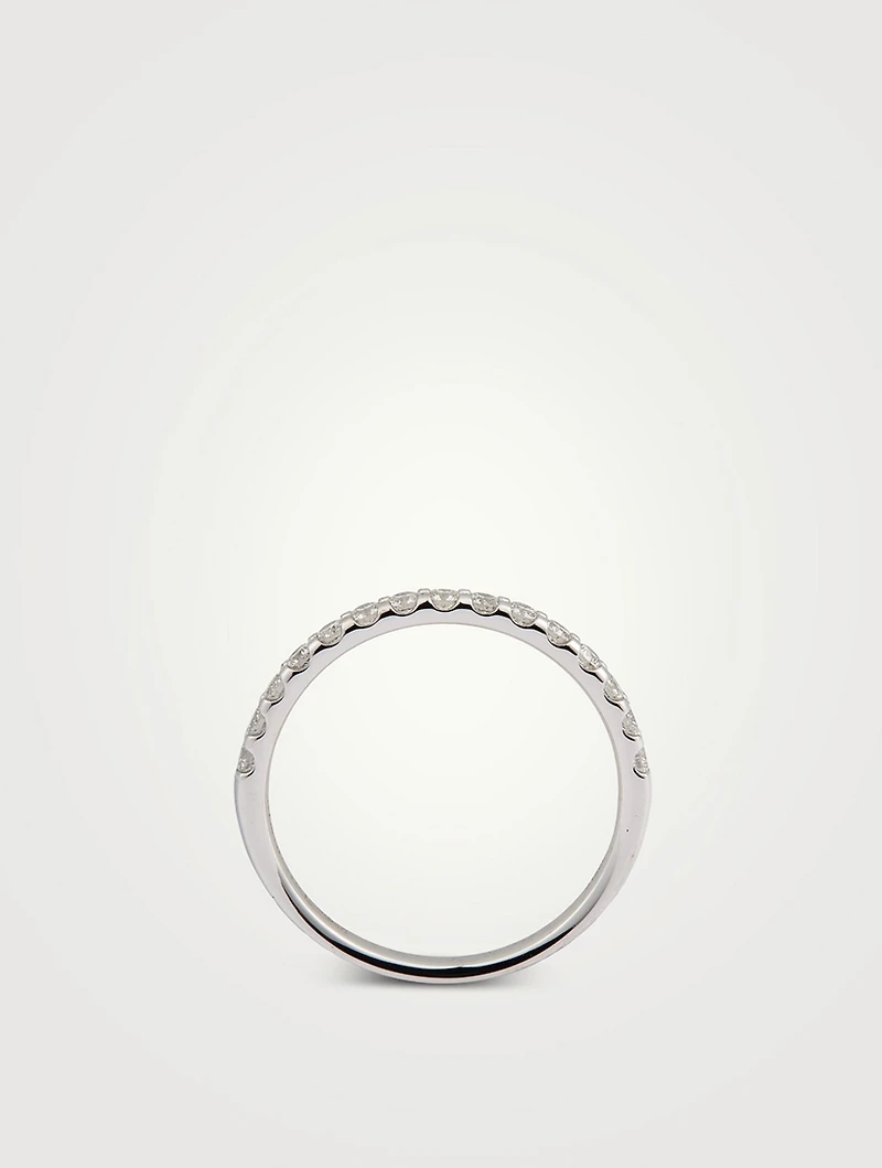 Odessa Platinum Half Round Diamond Ring
