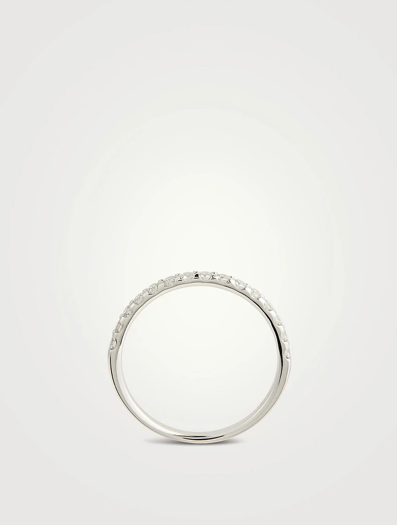 Odessa Platinum Half Round Diamond Ring