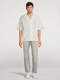 Camp Shirt Super Bloom Grid Print