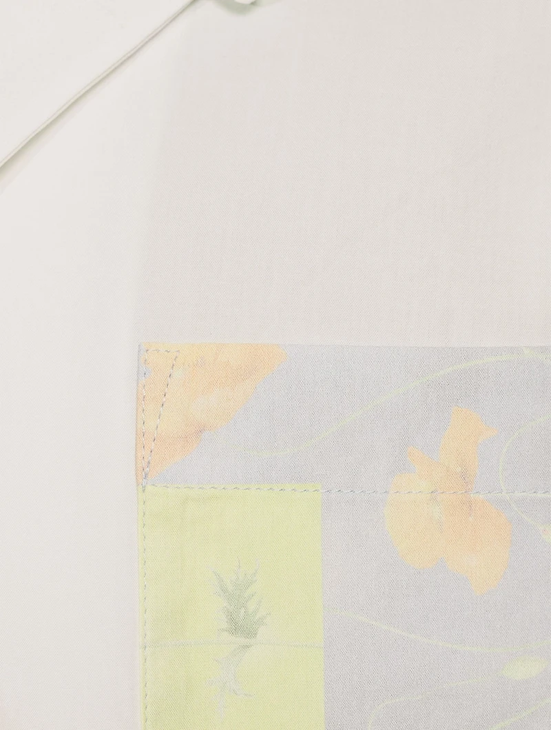 Camp Shirt Super Bloom Grid Print