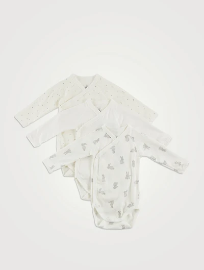 Pack of Three Wrapover Bodysuits