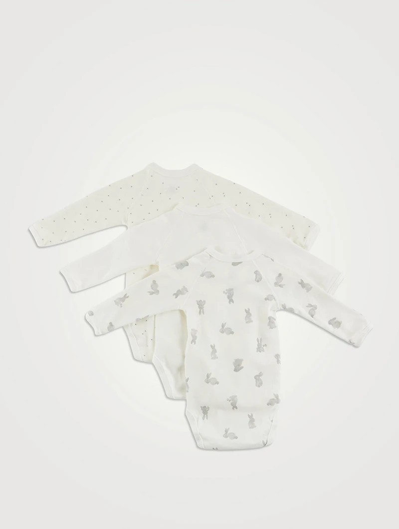 Pack of Three Wrapover Bodysuits