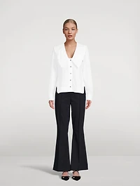 Ruffle Collar Blouse