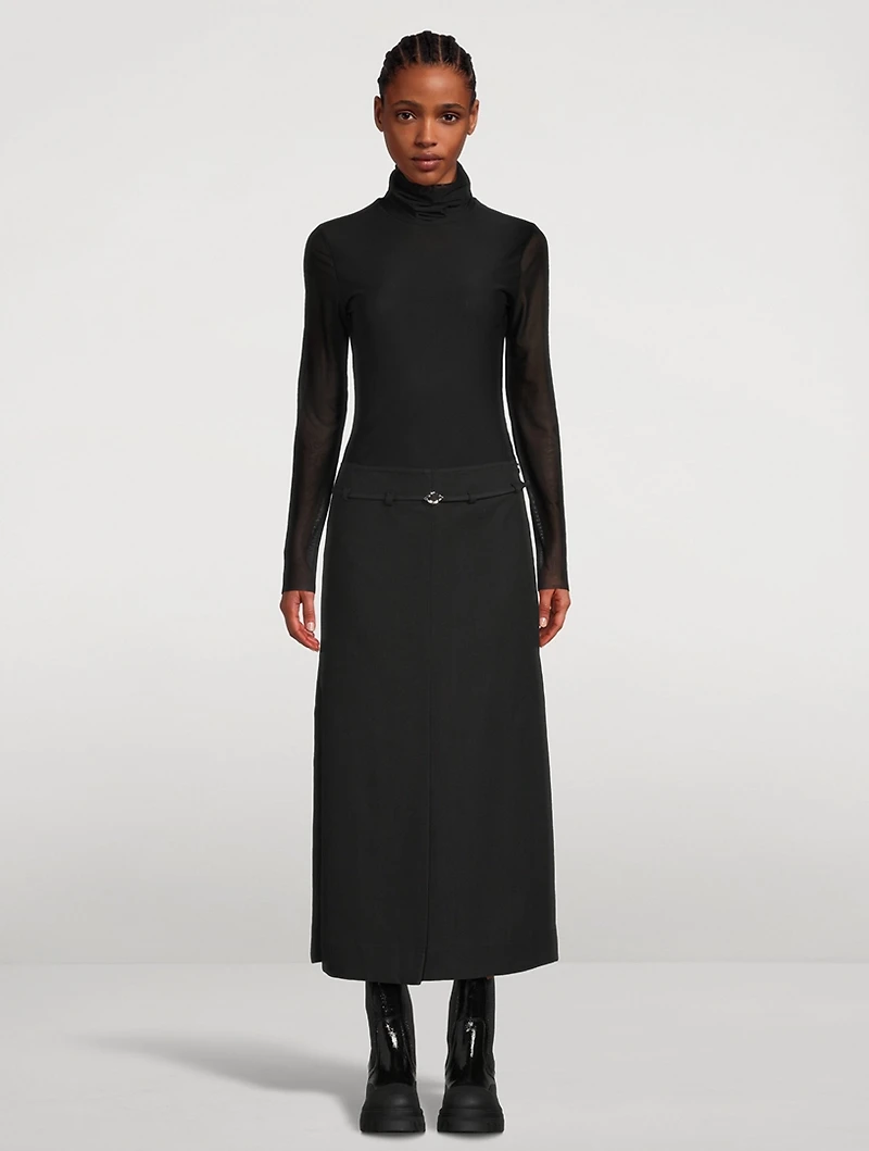 Cotton Suiting Maxi Skirt