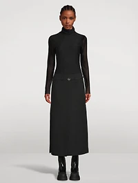 Cotton Suiting Maxi Skirt