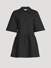 Shirt Dress Pinstripe Print
