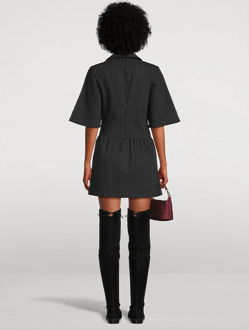 Shirt Dress Pinstripe Print