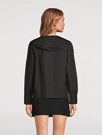 Cotton Poplin Double-Collar Shirt