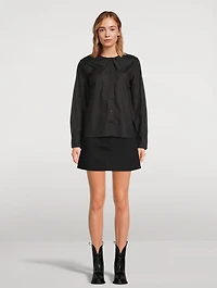 Cotton Poplin Double-Collar Shirt