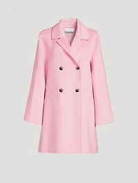 Recycled Wool-Blend Midi Jacket