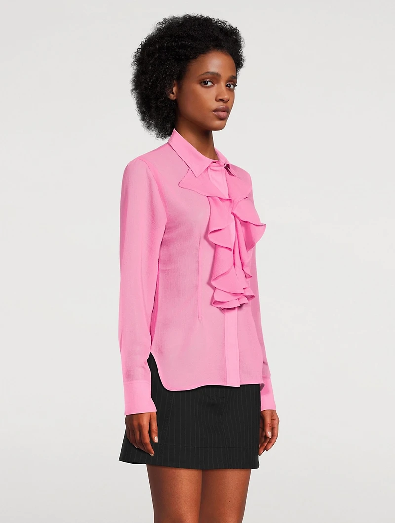 Chiffon Ruffled Shirt